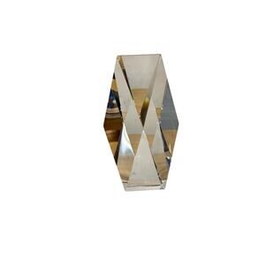Paperweight crystal faceted geometric sculpture optical chairman’s tower glass